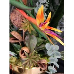 Kompozycja PREMIUM STRELICJE gumowe LUX w złotej osłonce